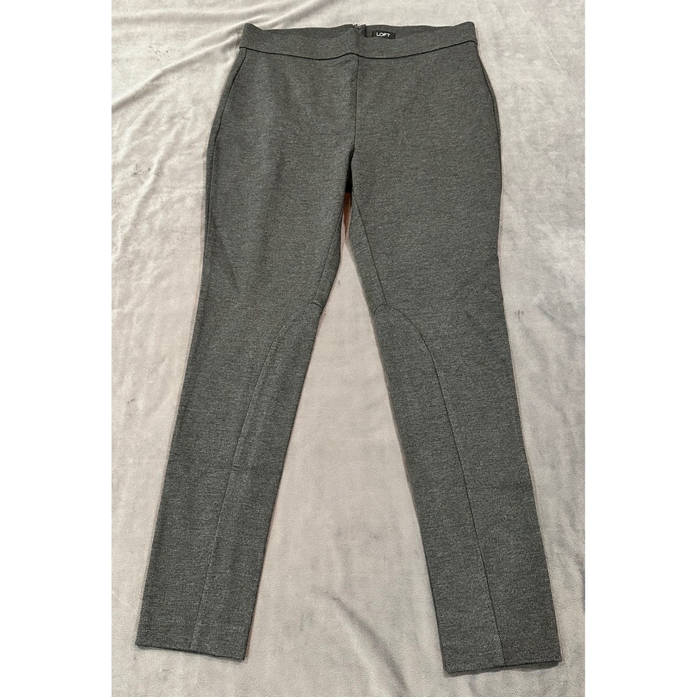 Loft Womens Gray Skinny Ankle Pants Exposed Back Zip Size 10 NWT